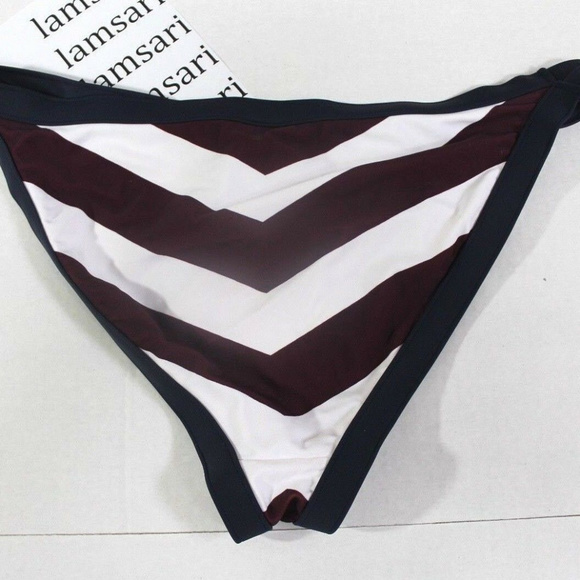 Ted Baker Stripe Bikini Bottom Size 12 - Picture 4 of 5